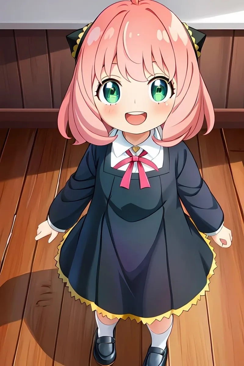 Hình nền Anya cười mang đến năng lượng tích cực cho người xem