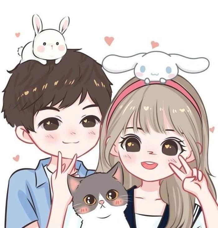 Ngắm nhìn ảnh chibi cặp đôi siêu đáng yêu dành cho hai người