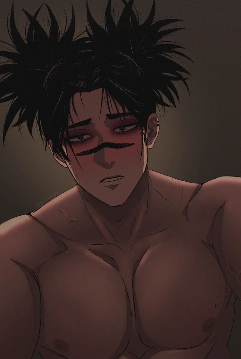 Choso cosplay thường nhấn vào trang phục đen và băng máu đặc trưng