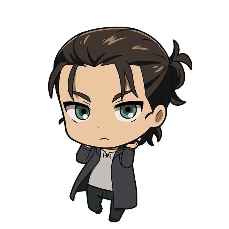 Chibi eren đáng yêu nhưng vẫn giữ nét cá tính mạnh mẽ