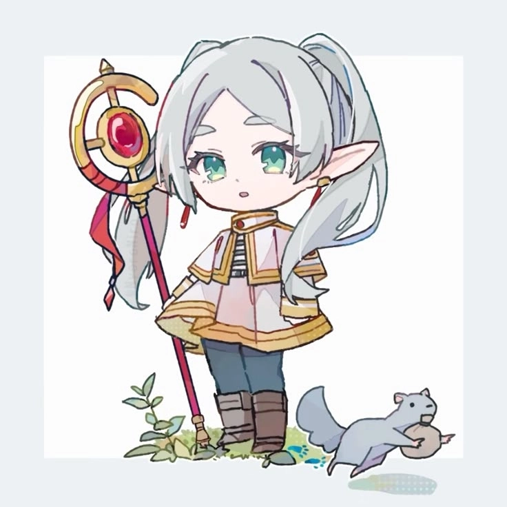 Frieren chibi cute thu hút bởi vẻ dịu dàng trong tạo hình mini