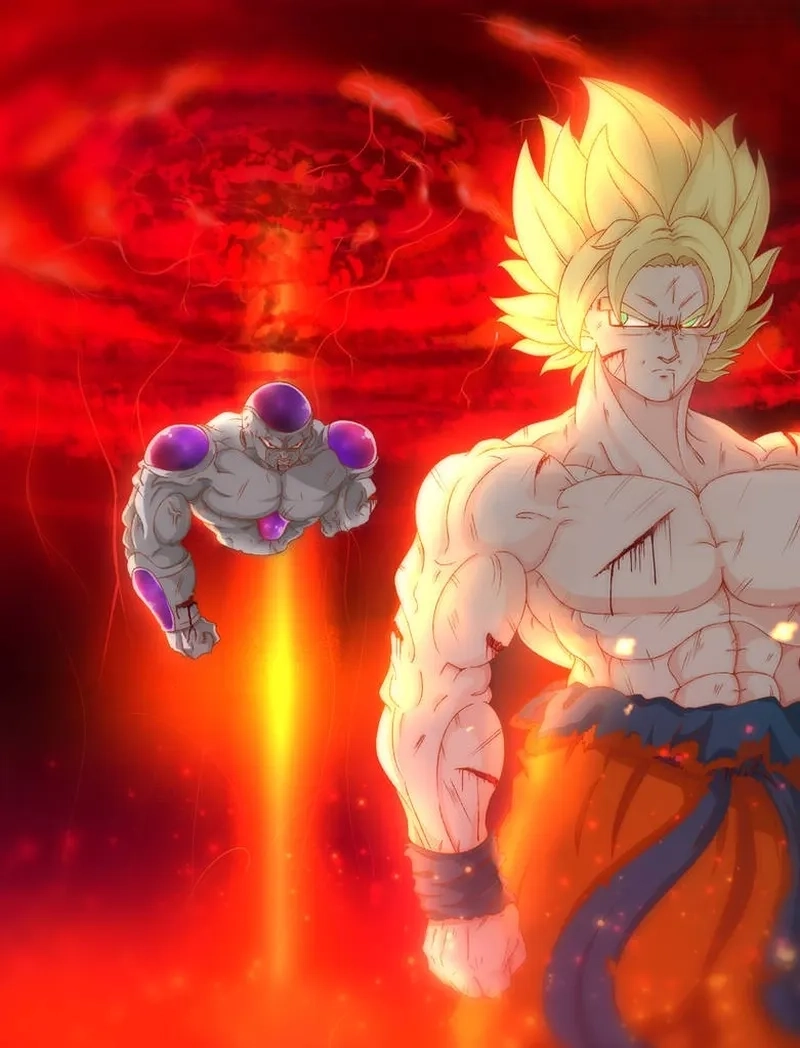 Bản vẽ Goku Vs Frieza Manga đầy tính nghệ thuật và kịch tính