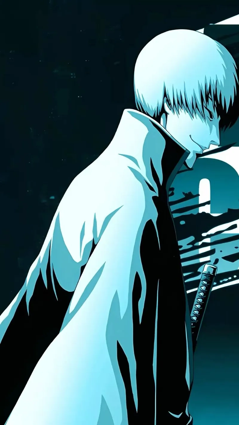 Gin Ichimaru official art thể hiện rõ khí chất bí ẩn