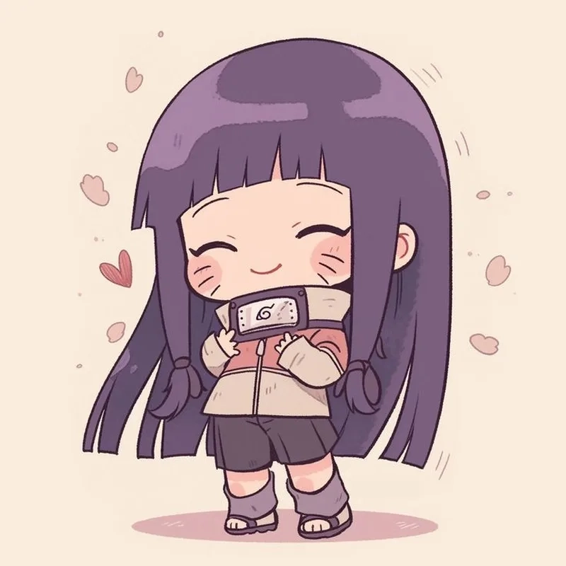 Mái tóc nhẹ nhàng, nữ tính của Hinata Hyuga hairstyle