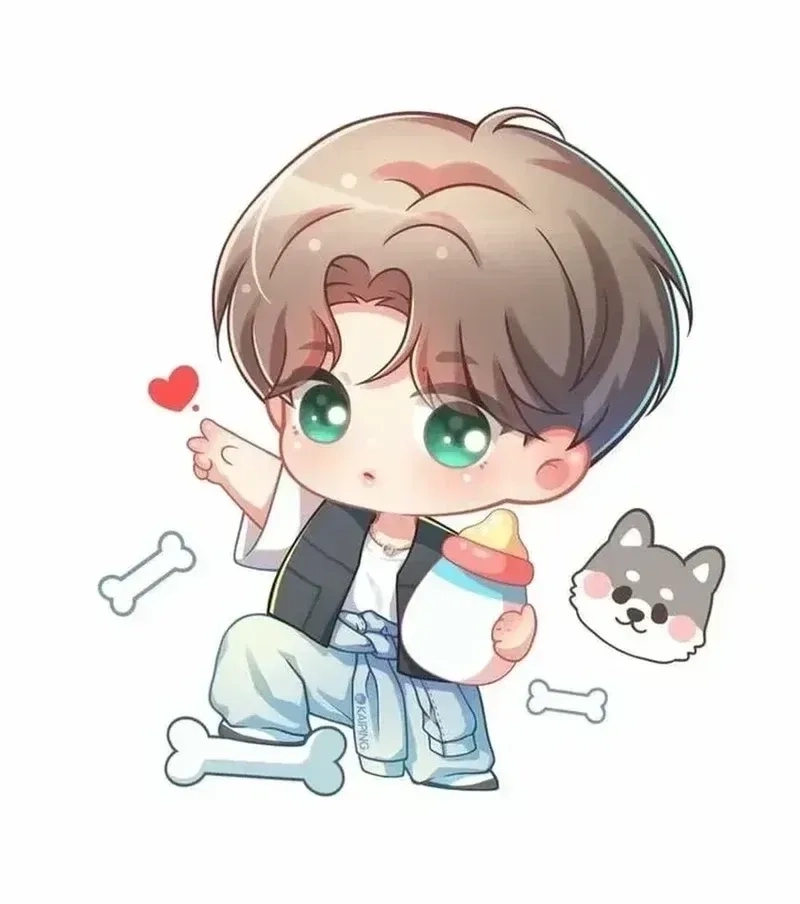 Hình chibi nam cute de vẽ phù hợp cho bé và người mới học vẽ