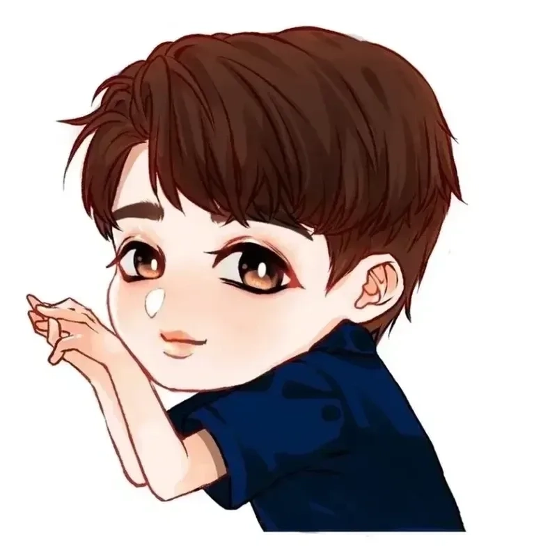 Ảnh chibi nam ngầu cá tính nhưng vẫn giữ được nét đáng yêu