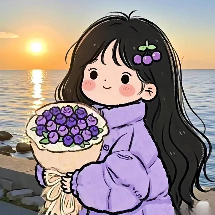 Nữ anime chibi siêu đáng yêu với mắt to và nụ cười ngọt ngào