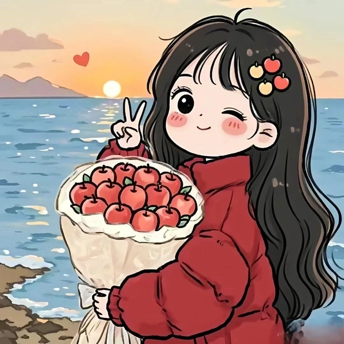 Hình ảnh anime chibi nữ de thương giúp trang trí sổ tay cực xinh