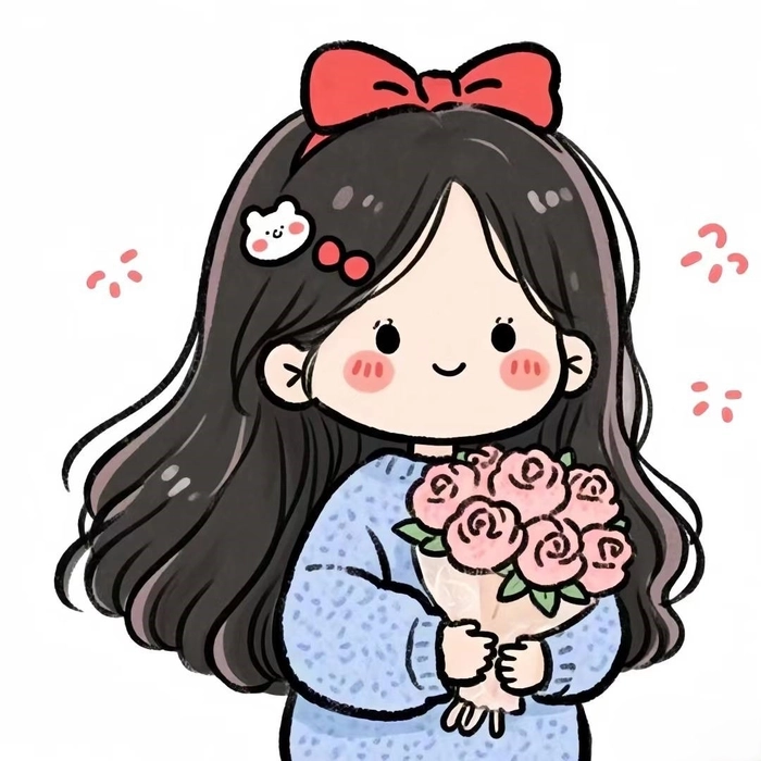 Hình ảnh anime cute nữ chibi mang phong cách nhẹ nhàng, xinh xắn