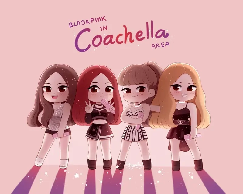 Fan BLACKPINK mê mẩn với hình nền blackpink chibi đáng yêu