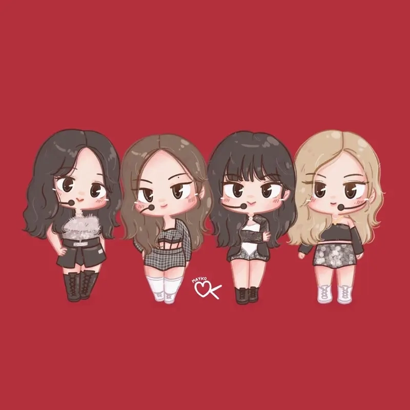 Cực kỳ nổi bật cùng hình nền máy tính blackpink chibi cute