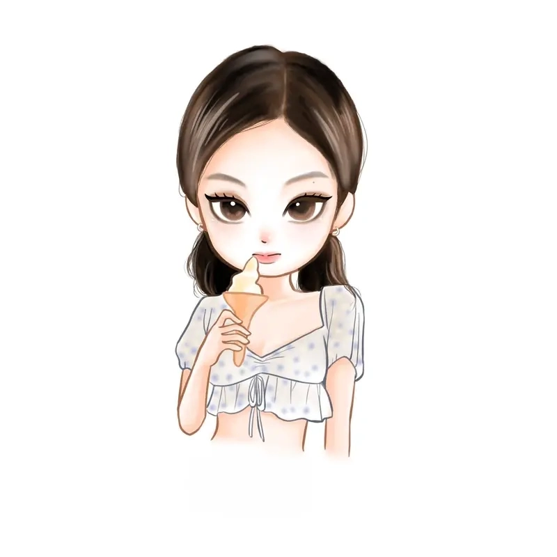 Chiêm ngưỡng jennie solo chibi trong phong cách riêng biệt