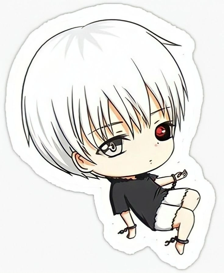 Ken Kaneki chibi dễ thương kết hợp nét đáng yêu và cá tính