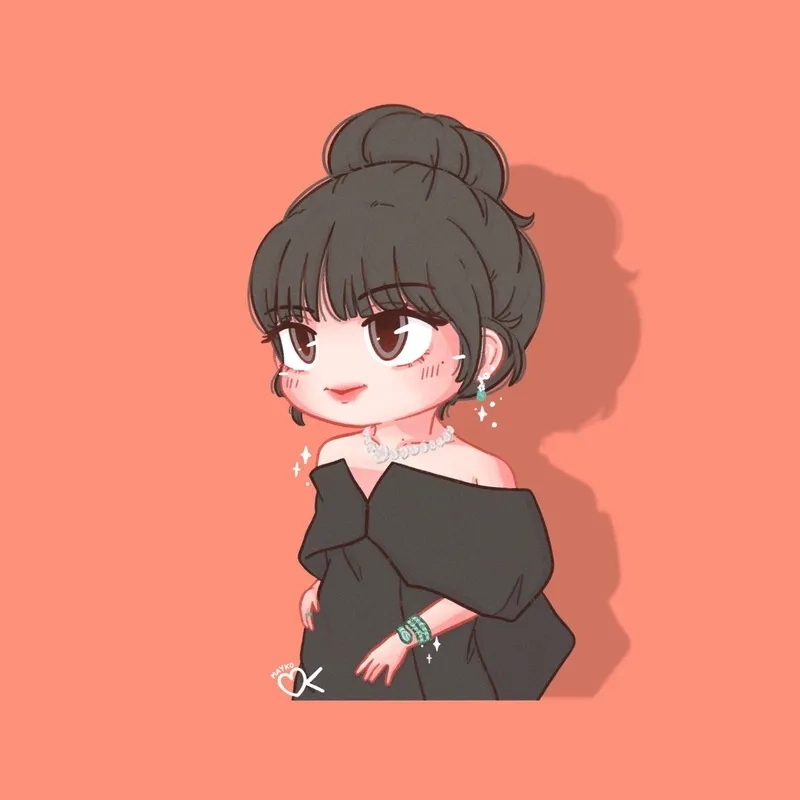 Chiêm ngưỡng ảnh lisa blackpink cute chibi siêu dễ thương