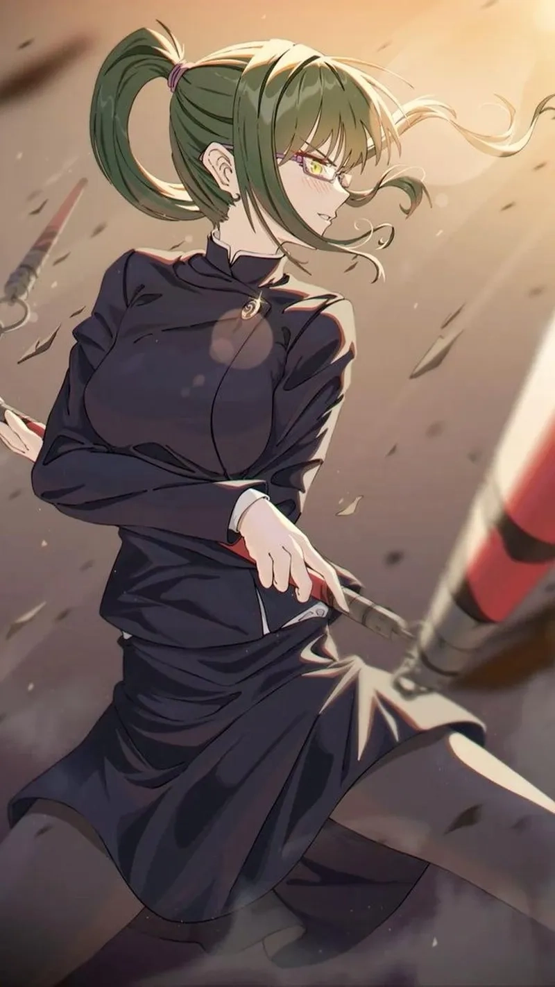Phong cách chiến đấu của Maki anime đầy tốc độ và dứt khoát