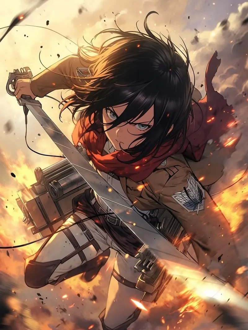Anime mikasa cuốn hút fan với ánh mắt sắc lạnh và trái tim ấm áp