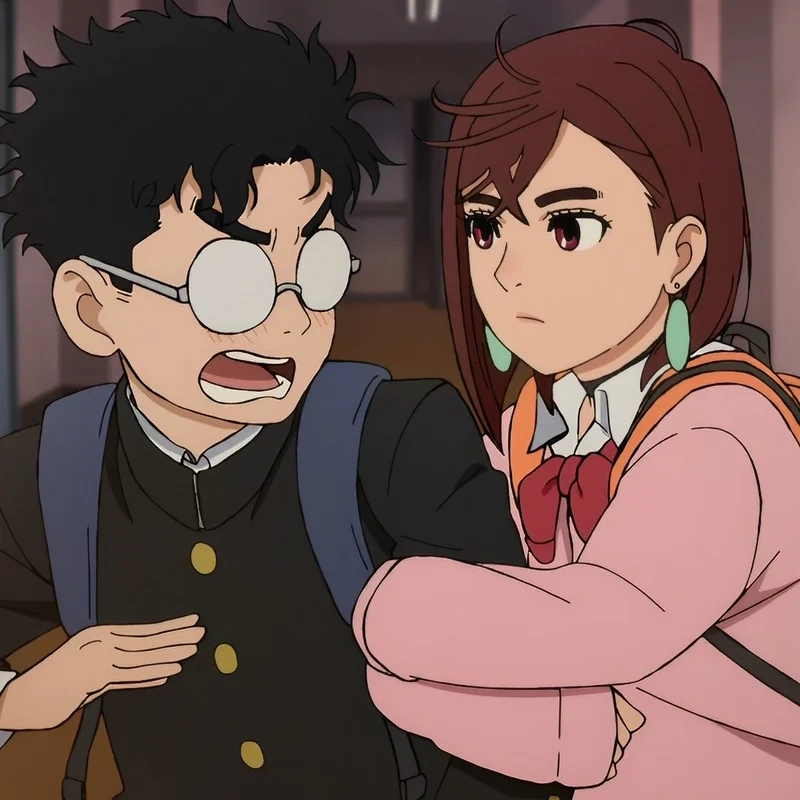 Momo Ayase x Okarun fanart thể hiện sự lãng mạn và ăn ý của cặp đôi