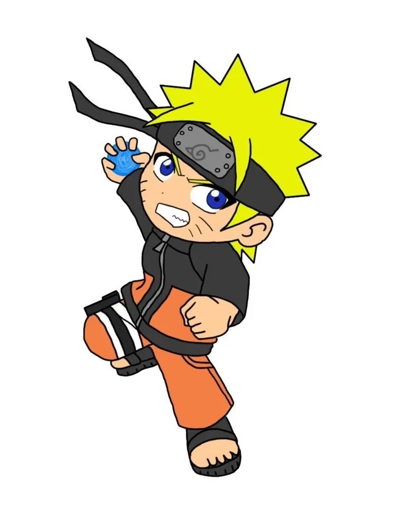 Phong cách chibi chuẩn truyện gốc là Naruto Manga Chibi