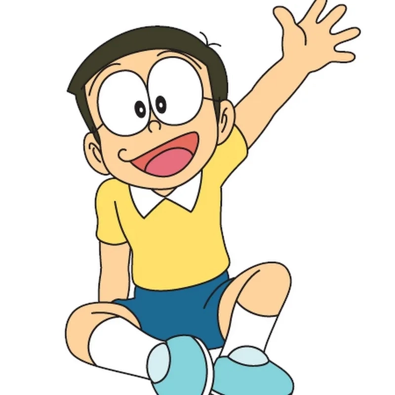Biểu cảm hài hước từ hình Nobita vui đem lại tiếng cười