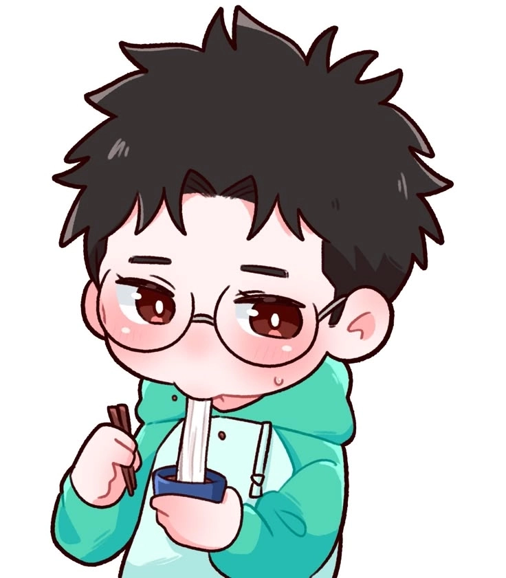 Dandadan Okarun chibi mô phỏng nhân vật trong tạo hình đáng yêu