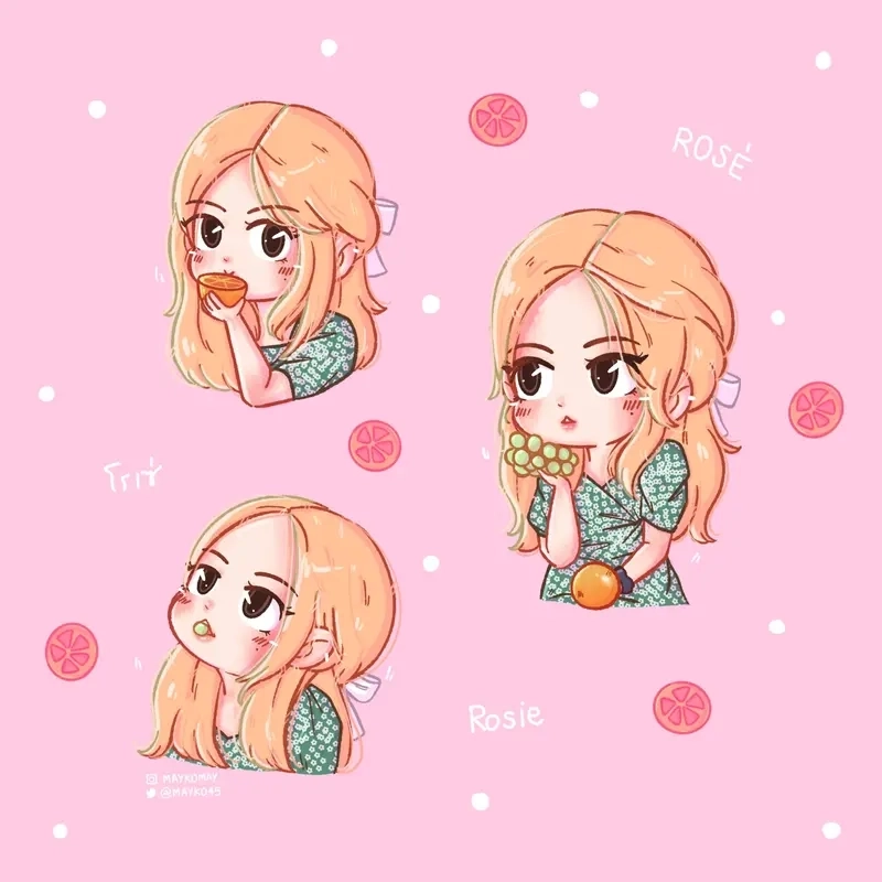 Học cách vẽ rose blackpink chibi đơn giản từng bước