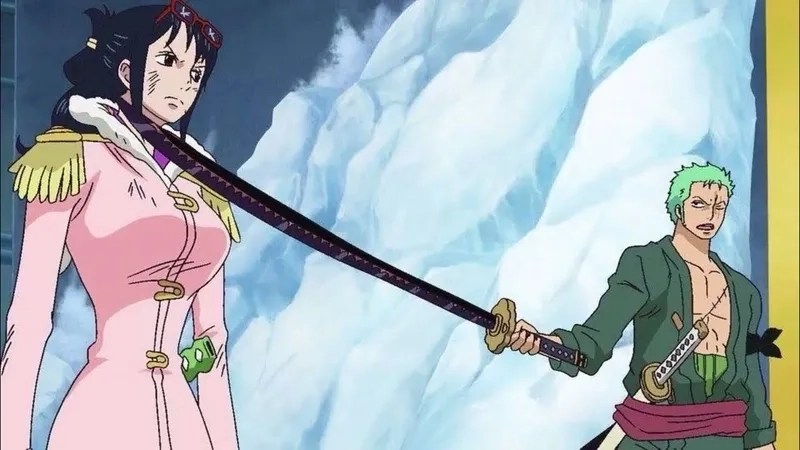 Trận đấu giữa Tashigi Vs Zoro thể hiện cá tính mạnh mẽ của cả hai