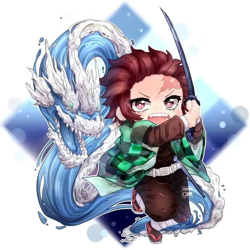 Biến avatar của bạn thêm nổi bật với avatar thanh gươm diệt quỷ chibi