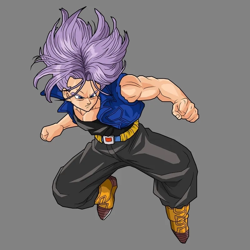 Trunks chiến binh trẻ sở hữu thanh kiếm huyền thoại và lòng quả cảm