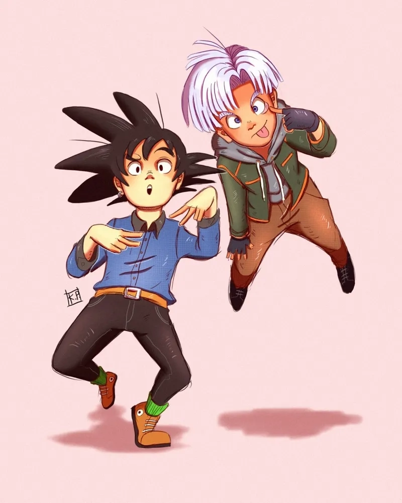 Trunks x Goten cùng luyện tập và chiến đấu gắn bó như anh em ruột